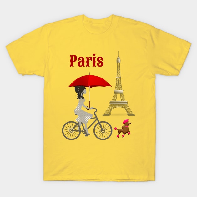 Paris France Eiffel Travel T-Shirt by STYLISH CROWD TEES